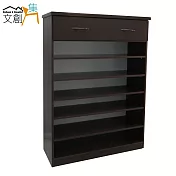 【文創集】羅斯 環保2.8尺塑鋼單抽鞋櫃/玄關櫃(4色可選)胡桃色