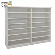 【文創集】羅斯 環保5尺塑鋼開放式鞋櫃/玄關櫃(4色可選)白色