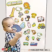 <磁鐵達人> 白板牆2片入+可愛造型磁鐵全套5組