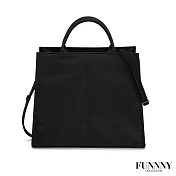 FUNNNY 職。選物系列 2way尼龍托特包 佐藤 里奈 黑