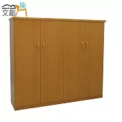 【文創集】多亞 環保4.3尺塑鋼四門鞋櫃/玄關櫃(5色可選)原木紋