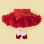 日安朵朵 女嬰童蓬蓬裙禮盒 - 小紅帽(裙+寶寶襪)0-2歲