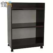 【文創集】艾娜 環保2.1尺塑鋼開放式餐櫃/收納櫃(5色可選)胡桃色