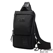 DF BAGSCHOOL - 日系型男百搭尼龍款單肩斜背包-共2色黑色