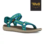 TEVA 女 Sanborn Universal 經典緹花織帶涼鞋-US6圖紋湖水藍