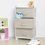 【H&R安室家】日系無印風三層抽屜收納櫃-BNF14