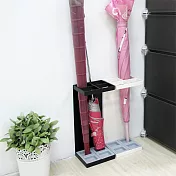 【H&R安室家】日式簡約傘架-方型4格鐵板-RSF08黑色