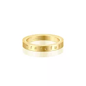 MANTRABAND 美國悄悄話戒指 Grateful 金色戒指 知足感恩 (內徑1.6公分) 6