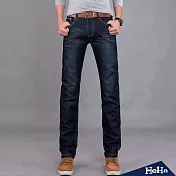 <現貨+預購>男士薄款直筒牛仔長褲 二色-HeHa-29(黑藍色)