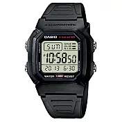 【CASIO】電力＂十＂足黑極數位電子錶(W-800H-1A)-黑