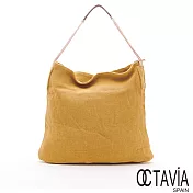 OCTAVIA 8 - 採風趣  麻布簡約大側背包 - 咖哩黃