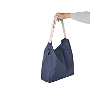 可收納式時尚托特包 (肩背單色版)深藍