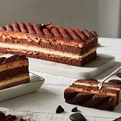 【卡茲尼】莊園黑巧克力焦糖蛋糕2條組(禮盒 附配件刀)