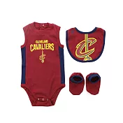 NBA 新生兒包屁衣組合 騎士隊12M紅色