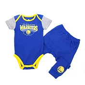 NBA 新生兒包屁衣套裝 勇士隊18M藍色