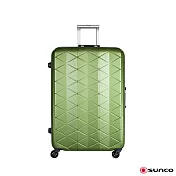 【SUNCO】25吋 世界最輕框架箱! 手把抗菌! 鎂合金框拉桿箱25吋珍珠綠