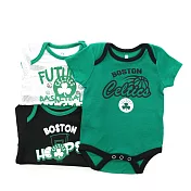 NBA 新生兒包屁衣三件組 塞爾提克3M綠色
