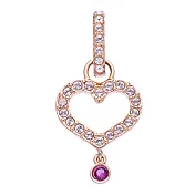 奧地利SWAROVSKI CHARM HEART 玫瑰金水晶墜飾