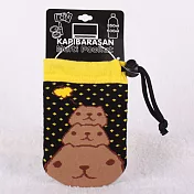 kapibarasan 水豚君黑色經典萬用收納袋