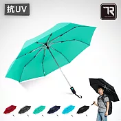 【TDN】日系極簡超撥水自動傘 素色省力回壓自動開收傘B7549S蒂藍
