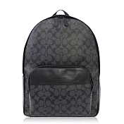 COACH 經典 PVC拼接小牛皮 / 大款 / 後背包_黑色