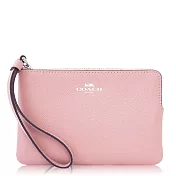 COACH 十字紋皮革 / 小款 / 手拿包_粉色