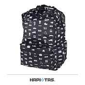 【HAPI+TAS】日本原廠授權 摺疊手提後背包- 黑色交通運輸