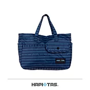 【HAPI+TAS】日本原廠授權 手提袋中袋- 藍色橫條蝴蝶結