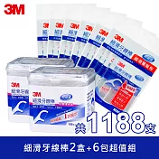 3M 細滑牙線棒2盒+6包超值組 (共1188支)