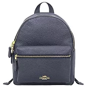 COACH 馬車LOGO荔枝紋皮革後背包-藍色（現貨+預購）藍色