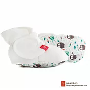 美國 GOUMIKIDS 有機棉嬰兒腳套 (小企鵝-綠色)0-3個月