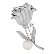 BILLY KING 貝麗晶【母愛春暉系列-12】天然珍珠胸針