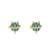 Snatch X 日日野餐 繽紛星球系列貼耳耳夾 - 斑紋貓咪星球