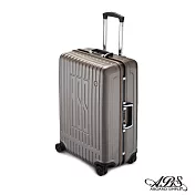 ABS愛貝斯 M1R+系列 25吋深鋁框PC輕量TSA鋁框箱防刮耐摔飛機輪 99-055B香檳金