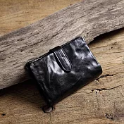 【SoLoMoN】果實系列 扣式短夾黑色