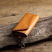 【SoLoMoN】織絲 鑰匙包棕色