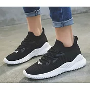 (預購商品）JDS嚴選＿韓版透氣輕巧休閒運動鞋EU35黑色