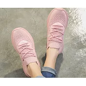 (預購商品）JDS嚴選＿韓版透氣輕巧休閒運動鞋EU35粉紅色