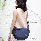 Bagcom 柔喜雙層斜肩包(抗水)-深藍