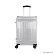 【Escape’s】日本同步熱賣 25吋 飛機輪拉鍊行李箱白紋格
