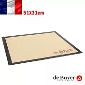 法國【de Buyer】畢耶烘焙 標準款不沾材質矽膠桿麵烘焙墊51x31公分