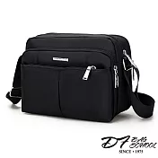 DF BAGSCHOOL - 潮流時尚男款休閒商務斜背單肩包-共2色黑