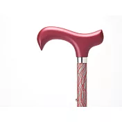 《Merry Sticks 悅杖》夜間時尚 專利反光手杖 - 水紋紅