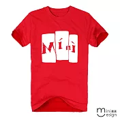 <現貨+預購>[Minidesign]（男款）Mini字母壓印原創設計T 三色-M（紅色）