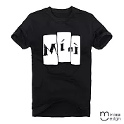 <現貨+預購>[Minidesign]（男款）Mini字母壓印原創設計T 三色-M（黑色）