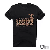 <現貨+預購>[Minidesign] （男款）迷彩兔原創設計T 三色-M（黑色）