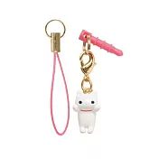 San-X 小襪貓數位配件系列防塵塞吊飾。小白貓