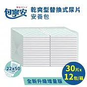 【包寧安】經濟型 乾爽替換式尿片22*50cm(30x12包/箱,共360片) FREE