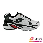 LOTTO 義大利 男 復古老爹鞋-US7.5白黑