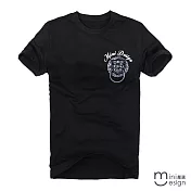 <現貨+預購>[Minidesign] （男款）獅咬門叩原創設計T 三色-M（黑色）